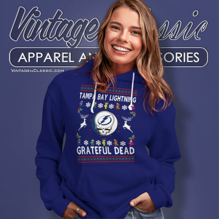 Grateful Dead Tampa Bay Lightning Ugly Christmas Hoodie Grateful Dead Tampa Bay Lightning Ugly Christmas Hoodie