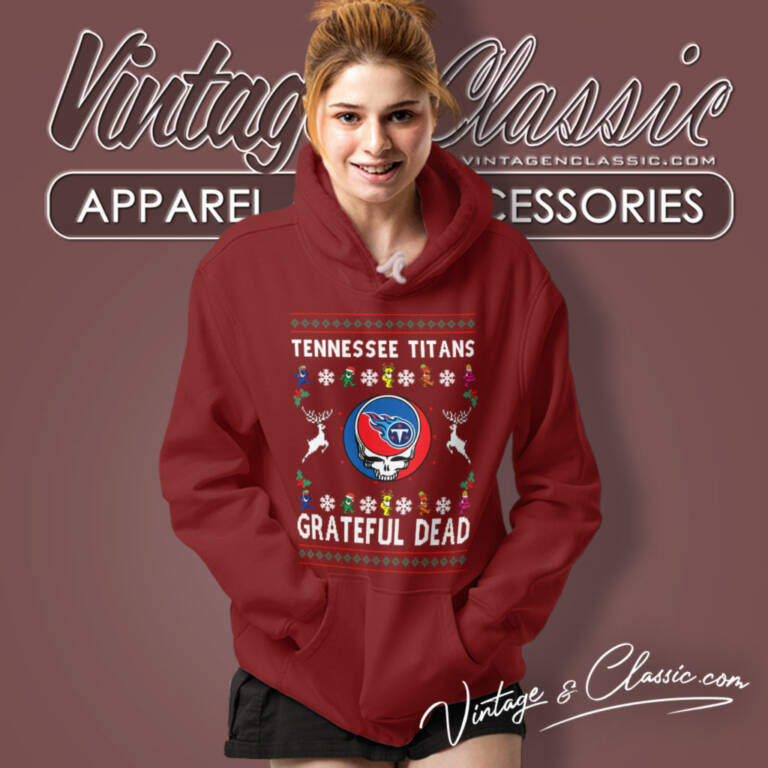 Grateful Dead Tennessee Titans Ugly Christmas Hoodie Grateful Dead Tennessee Titans Ugly Christmas Hoodie