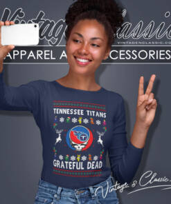 Grateful Dead Tennessee Titans Ugly Christmas Long Sleeve Tee