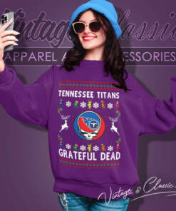 Grateful Dead Tennessee Titans Ugly Christmas Sweatshirt