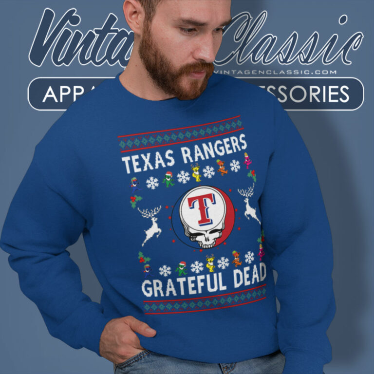 Grateful Dead Texas Rangers Ugly Christmas Sweatshirt Grateful Dead Texas Rangers Ugly Christmas Sweatshirt