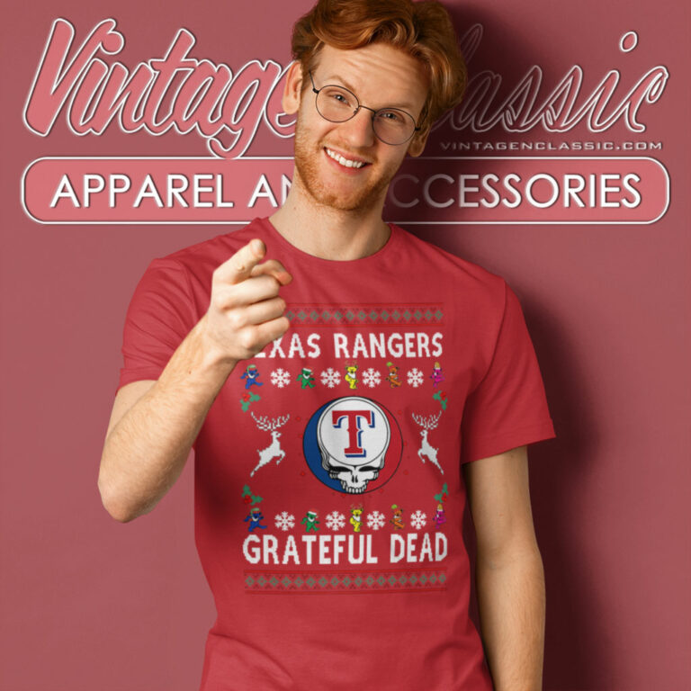 Grateful Dead Texas Rangers Ugly Christmas T Shirt Grateful Dead Texas Rangers Ugly Christmas T Shirt
