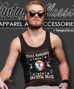 Grateful Dead Texas Rangers Ugly Christmas Tank Top Racerback