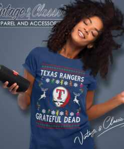 Grateful Dead Texas Rangers Ugly Christmas Women T Shirt