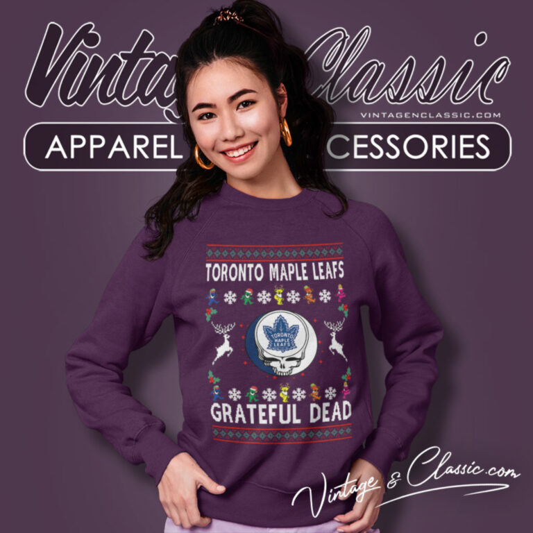 Grateful Dead Toronto Maple Leafs Ugly Christmas Sweatshirt Grateful Dead Toronto Maple Leafs Ugly Christmas Sweatshirt
