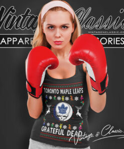 Grateful Dead Toronto Maple Leafs Ugly Christmas Tank Top Racerback