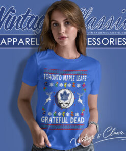 Grateful Dead Toronto Maple Leafs Ugly Christmas Women T Shirt