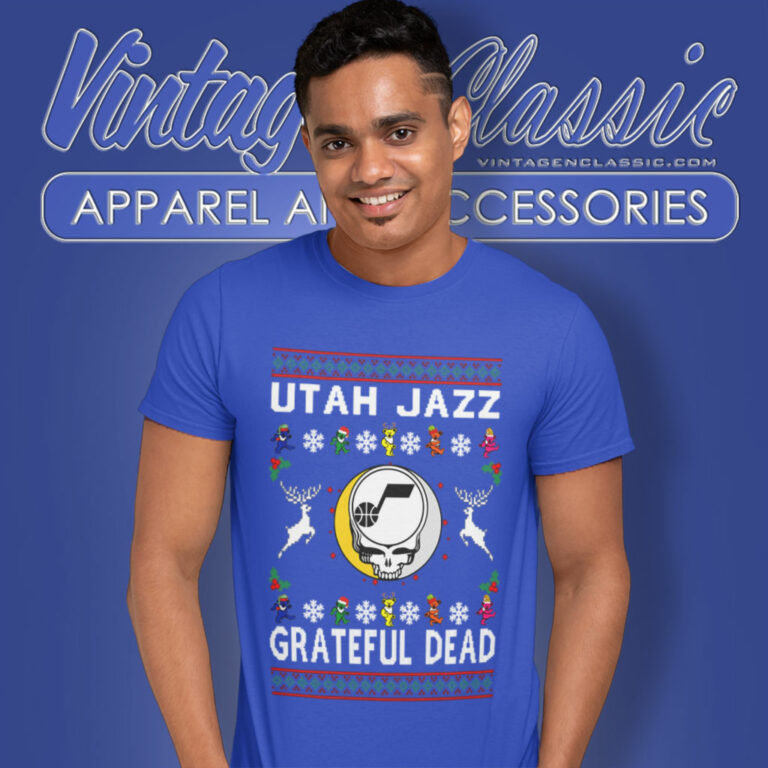 Grateful Dead Utah Jazz Ugly Christmas T Shirt Grateful Dead Utah Jazz Ugly Christmas T Shirt