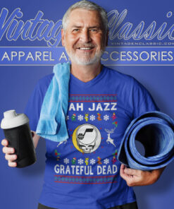 Grateful Dead Utah Jazz Ugly Christmas V Neck TShirt
