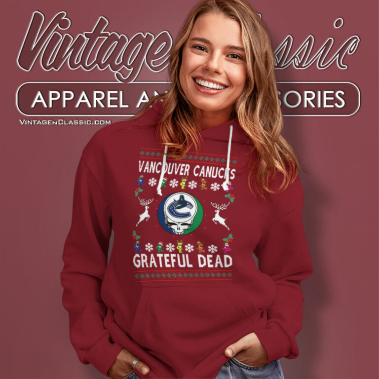 Grateful Dead Vancouver Canucks Ugly Christmas Hoodie Grateful Dead Vancouver Canucks Ugly Christmas Hoodie
