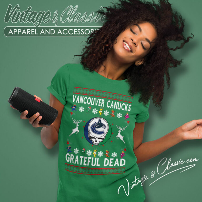 Grateful Dead Vancouver Canucks Ugly Christmas Women T Shirt Grateful Dead Vancouver Canucks Ugly Christmas Women T Shirt