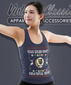 Grateful Dead Vegas Golden Knights Ugly Christmas Tank Top Racerback