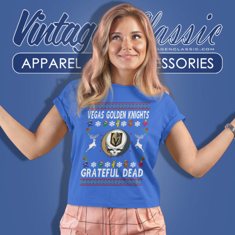 Grateful Dead Vegas Golden Knights Ugly Christmas Women T Shirt Grateful Dead Vegas Golden Knights Ugly Christmas Women T Shirt
