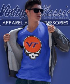 Grateful Dead Virginia Tech Hokies V Neck TShirt