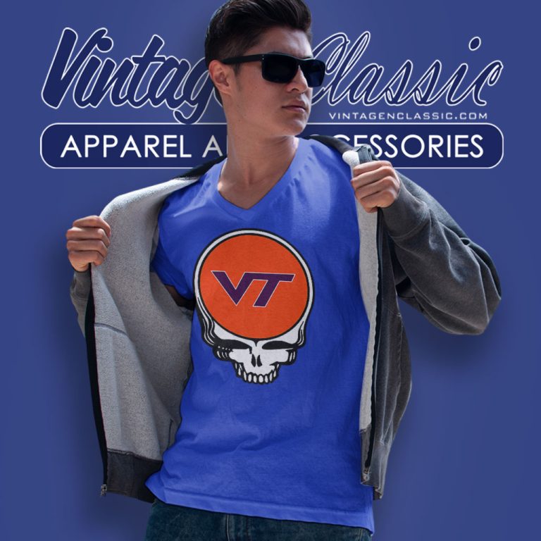 Grateful Dead Virginia Tech Hokies V Neck TShirt Grateful Dead Virginia Tech Hokies V Neck TShirt