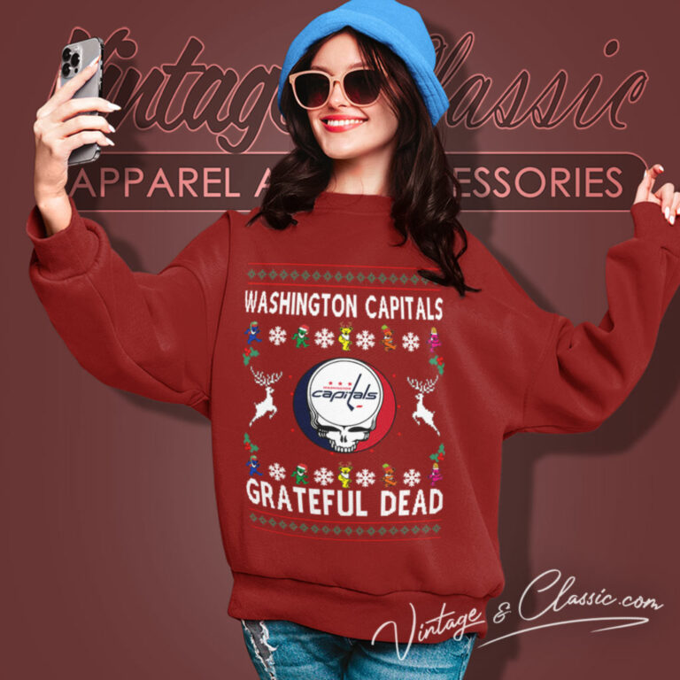 Grateful Dead Washington Capitals Ugly Christmas Sweatshirt Grateful Dead Washington Capitals Ugly Christmas Sweatshirt