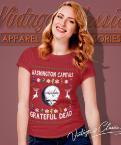 Grateful Dead Washington Capitals Ugly Christmas Women T Shirt