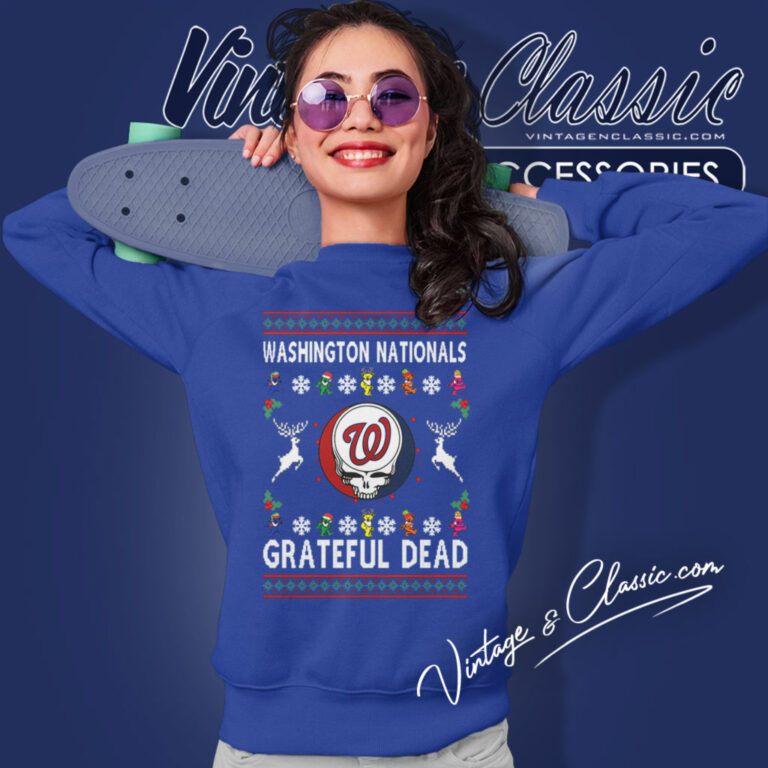 Grateful Dead Washington Nationals Ugly Christmas Sweatshirt Grateful Dead Washington Nationals Ugly Christmas Sweatshirt