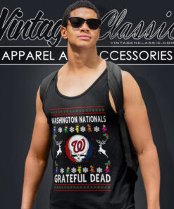 Grateful Dead Washington Nationals Ugly Christmas Tank Top Racerback