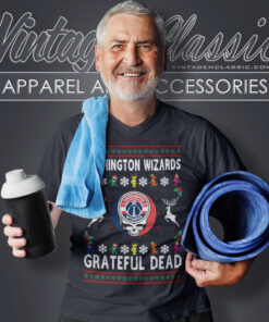 Grateful Dead Washington Wizards Ugly Christmas Shirt 5 Grateful Dead Washington Wizards Ugly Christmas V Neck TShirt