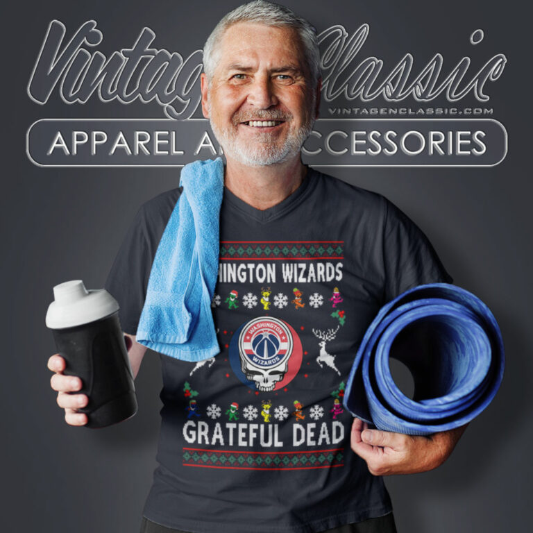 Grateful Dead Washington Wizards Ugly Christmas V Neck TShirt Grateful Dead Washington Wizards Ugly Christmas V Neck TShirt