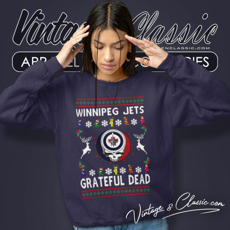 Grateful Dead Winnipeg Jets Ugly Christmas Sweatshirt Grateful Dead Winnipeg Jets Ugly Christmas Sweatshirt