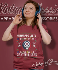 Grateful Dead Winnipeg Jets Ugly Christmas Women T Shirt
