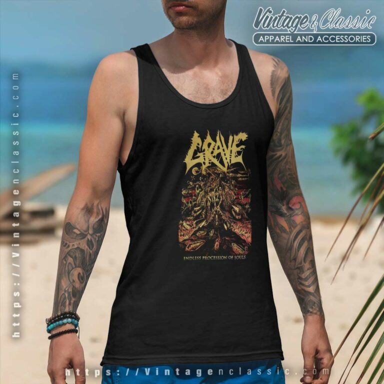 Grave Shirt Endless Procession Of Souls Tank Top Racerback Grave Shirt Endless Procession Of Souls Tank Top Racerback