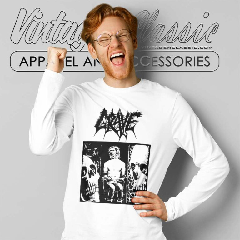 Grave Shirt Into The Grave Swedish Death Metal Band Long Sleeve Tee Grave Shirt Into The Grave Swedish Death Metal Band Long Sleeve Tee
