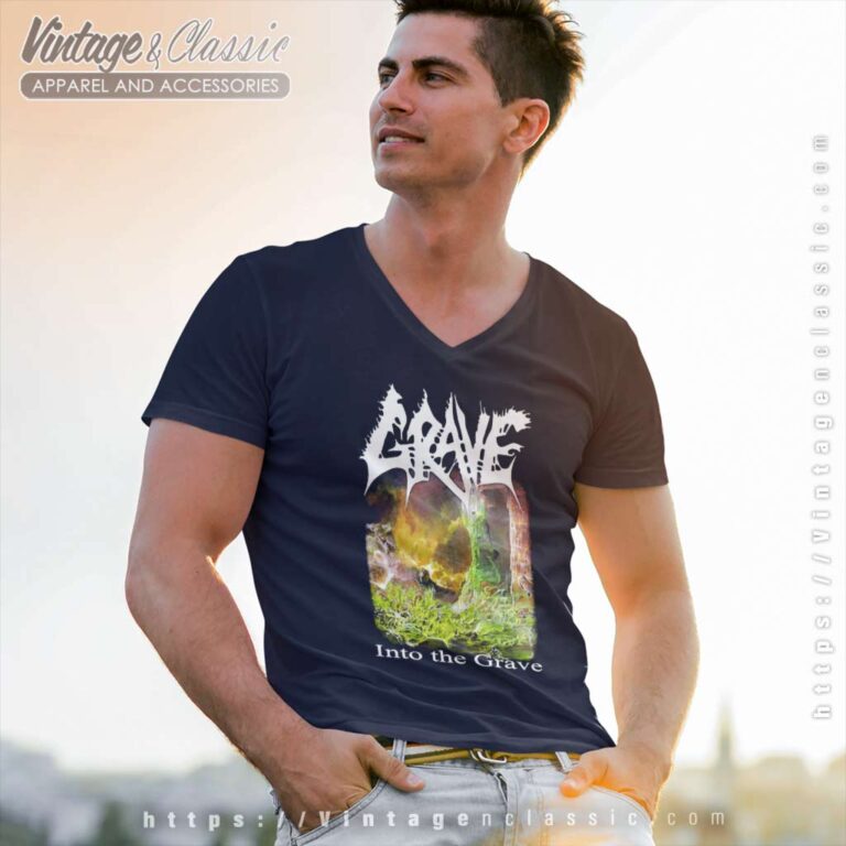 Grave Shirt Into The Grave V Neck TShirt Grave Shirt Into The Grave V Neck TShirt
