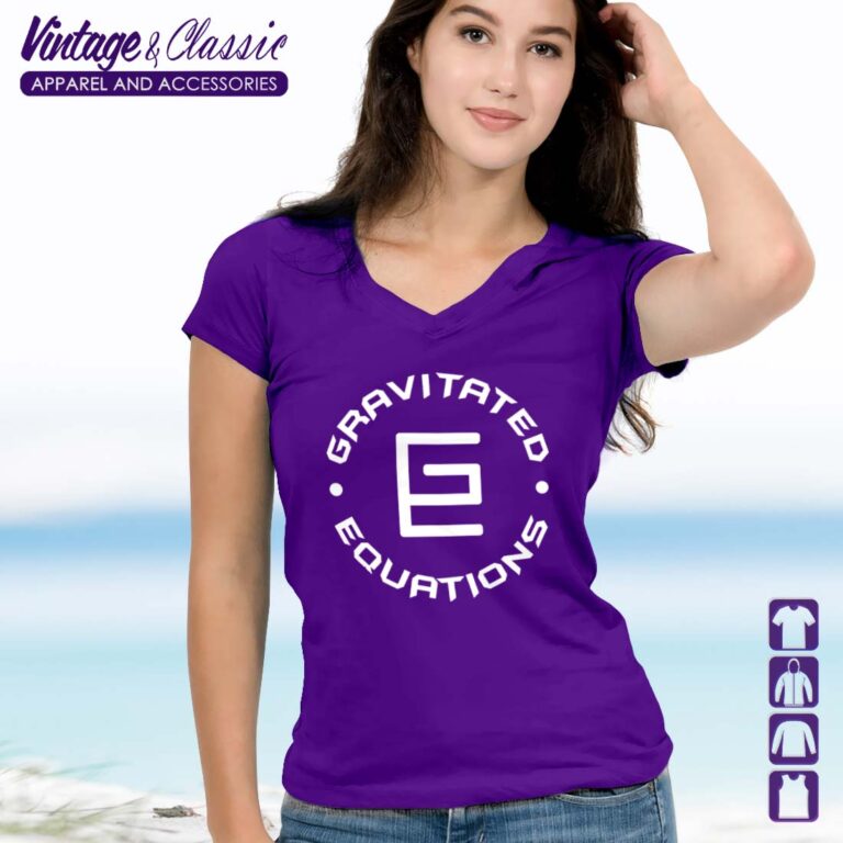 Gravitated Equations Circle V neck T shirt Gravitated Equations Circle V neck T shirt