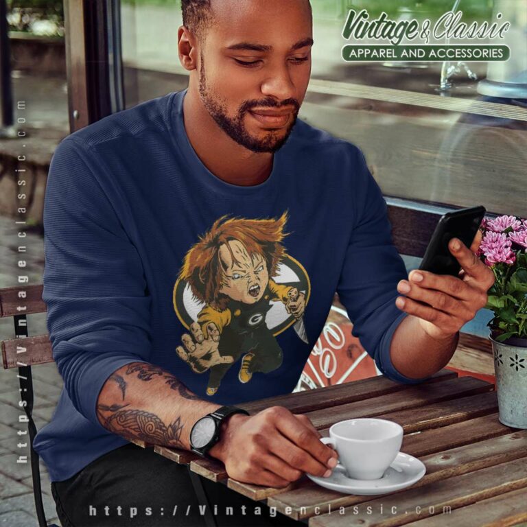 Green Bay Packer Chucky Halloween Sweatshirt Green Bay Packer Chucky Halloween Sweatshirt