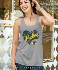 Green Bay Packer Shirt Packers Heart Tank Top Racerback