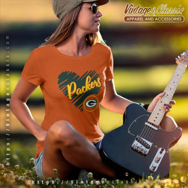 Green Bay Packer Shirt Packers Heart Women TShirt Green Bay Packer Shirt Packers Heart Women TShirt