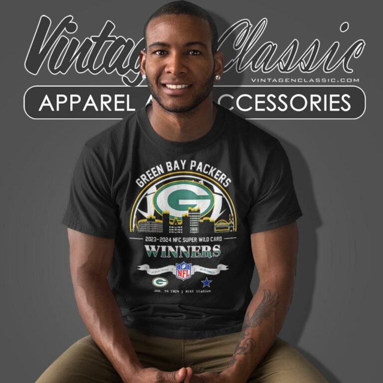 Green Bay Packers 2023 2024 Nfc Super Wild Card Winners Skyline Nfl Playoffs Divisional T Shirt Green Bay Packers 2023 2024 Nfc Super Wild Card Winners Skyline Nfl Playoffs Divisional T Shirt