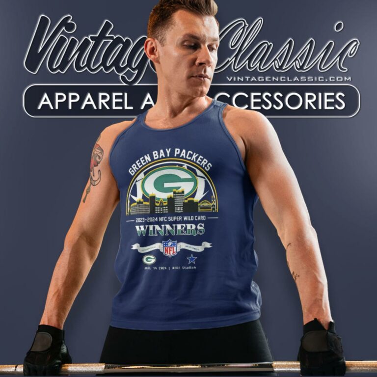 Green Bay Packers 2023 2024 Nfc Super Wild Card Winners Skyline Nfl Playoffs Divisional Tank Top Racerback Green Bay Packers 2023 2024 Nfc Super Wild Card Winners Skyline Nfl Playoffs Divisional Tank Top Racerback