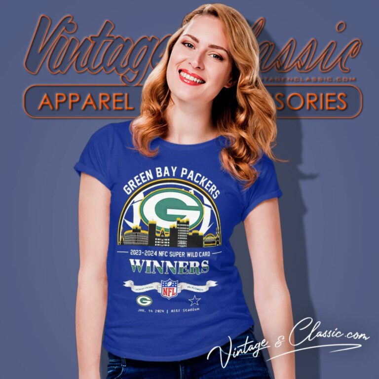 Green Bay Packers 2023 2024 Nfc Super Wild Card Winners Skyline Nfl Playoffs Divisional Women T Shirt Green Bay Packers 2023 2024 Nfc Super Wild Card Winners Skyline Nfl Playoffs Divisional Women T Shirt