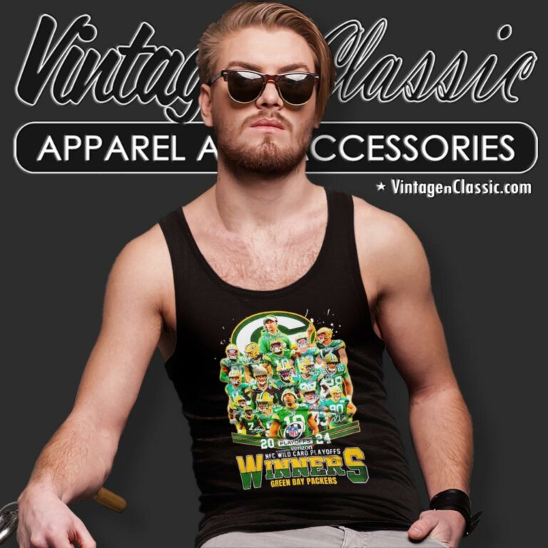 Green Bay Packers 2024 Nfl Wild Card Playoffs Winners Signatures Tank Top Racerback Green Bay Packers 2024 Nfl Wild Card Playoffs Winners Signatures Tank Top Racerback