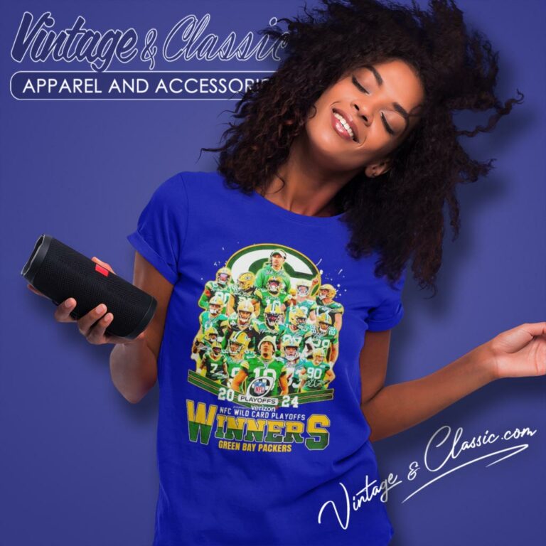 Green Bay Packers 2024 Nfl Wild Card Playoffs Winners Signatures Women T Shirt Green Bay Packers 2024 Nfl Wild Card Playoffs Winners Signatures Women T Shirt