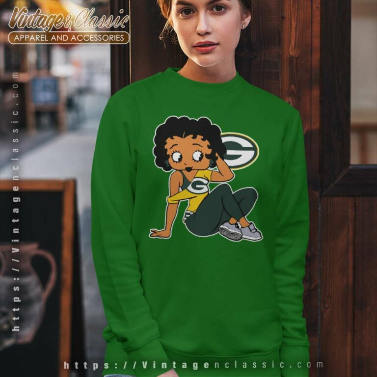 Green Bay Packers Betty Boop Football Sweatshirt Green Bay Packers Betty Boop Football Sweatshirt