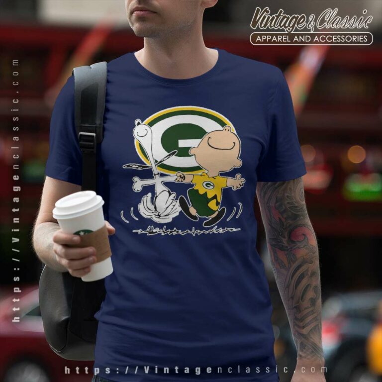 Green Bay Packers Charlie Brown Snoopy Dancing T Shirt Green Bay Packers Charlie Brown Snoopy Dancing T Shirt