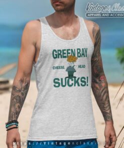 Green Bay Packers Cheese Head Suck Tank Top Racerback