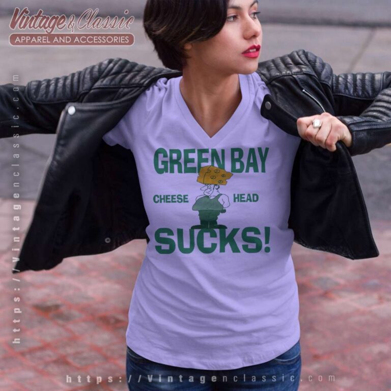 Green Bay Packers Cheese Head Suck V Neck TShirt Green Bay Packers Cheese Head Suck V Neck TShirt