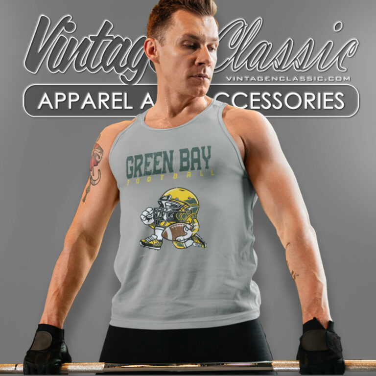 Green Bay Packers Football Helmet Vintage Tank Top Racerback Green Bay Packers Football Helmet Vintage Tank Top Racerback