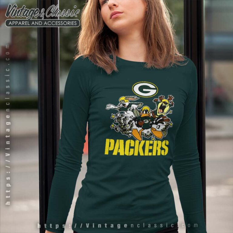 Green Bay Packers Football Looney Tunes Long Sleeve Tee Green Bay Packers Football Looney Tunes Long Sleeve Tee