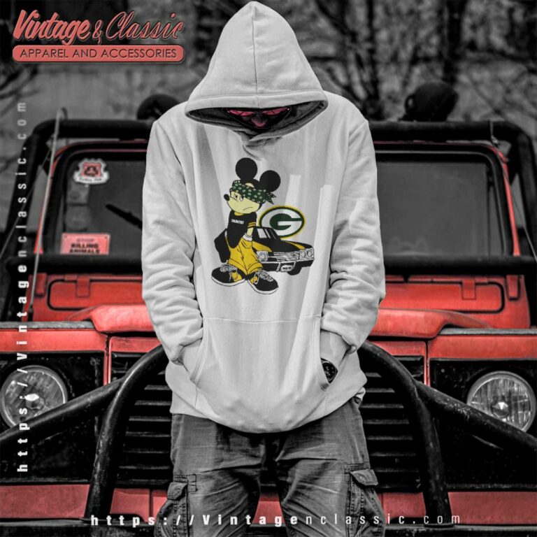 Green Bay Packers Gangster Mickey Mouse Hoodie Green Bay Packers Gangster Mickey Mouse Hoodie