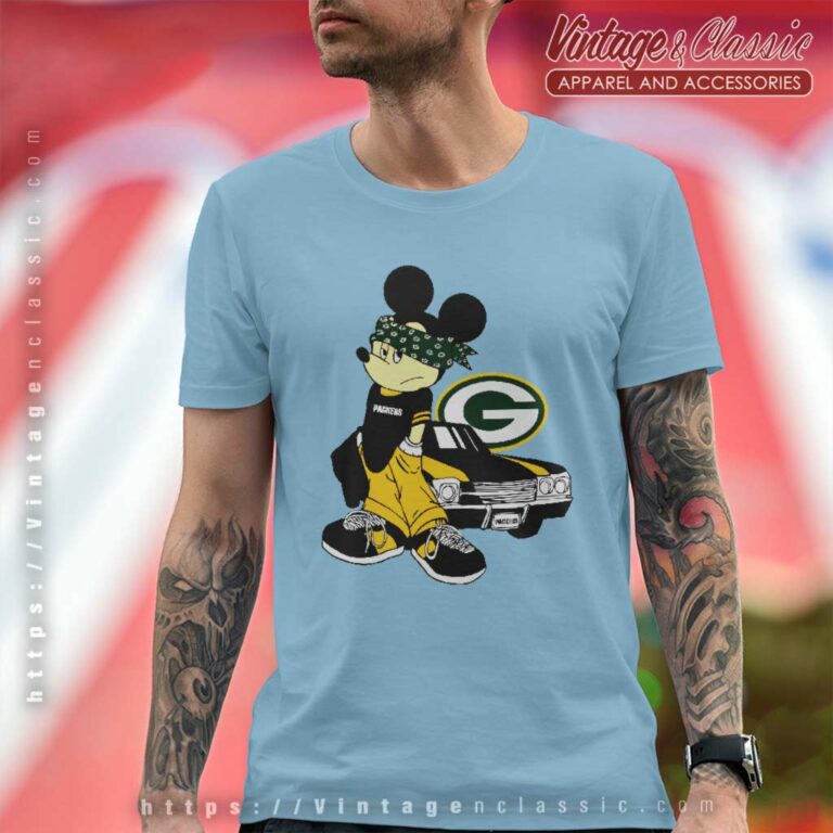 Green Bay Packers Gangster Mickey Mouse T Shirt Green Bay Packers Gangster Mickey Mouse T Shirt