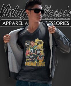 Green Bay Packers Go Pack Go All You Need Is Love Jordan 10 V Neck TShirt