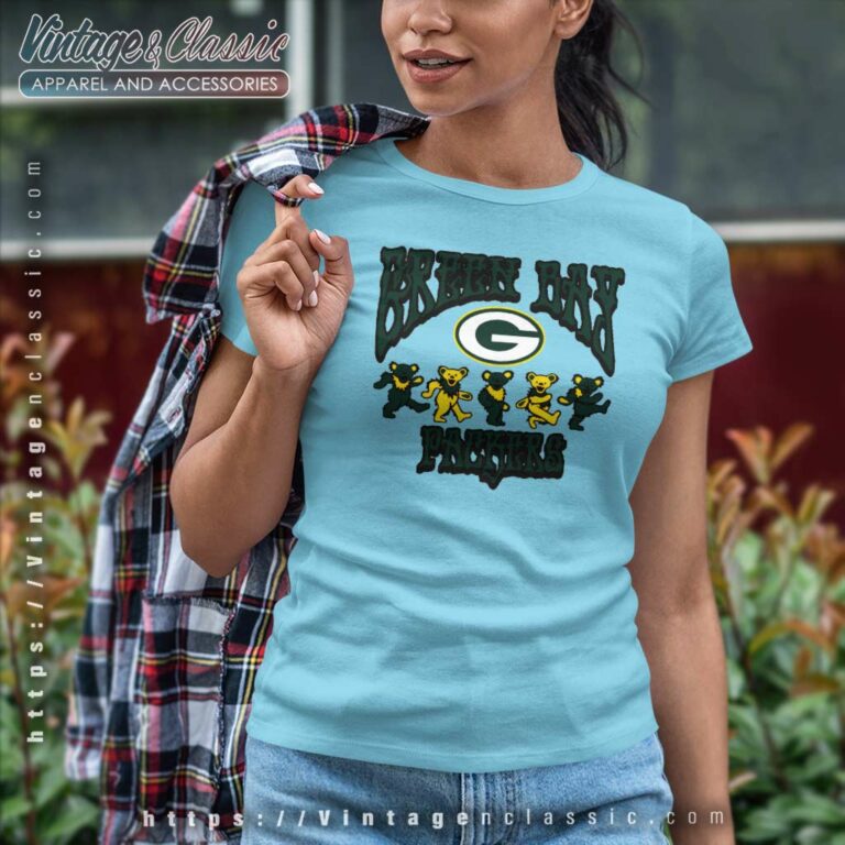 Green Bay Packers Grateful Dead Dancing Bears Women TShirt Green Bay Packers Grateful Dead Dancing Bears Women TShirt