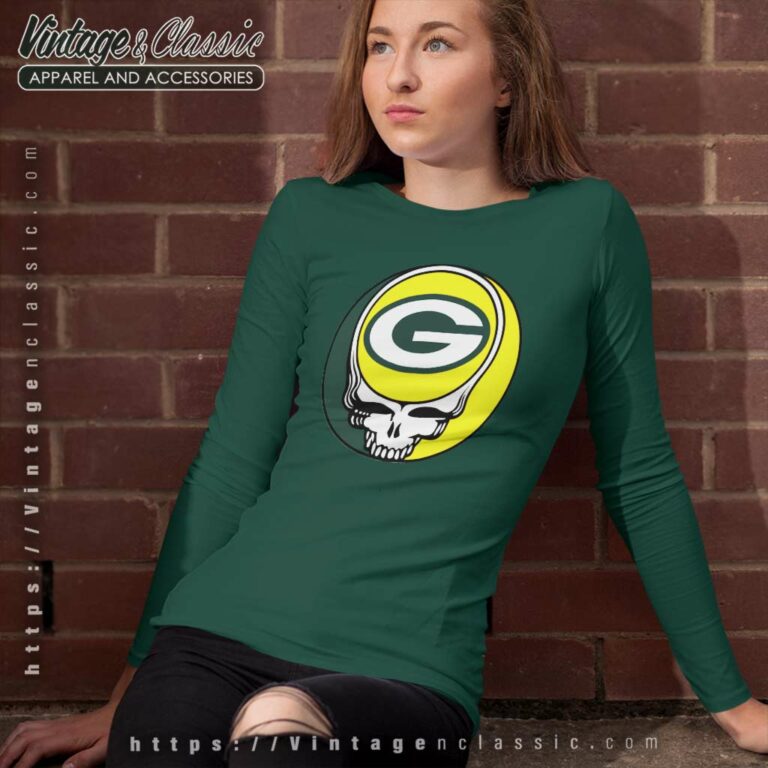 Green Bay Packers Grateful Dead Steal Your Face Long Sleeve Tee Green Bay Packers Grateful Dead Steal Your Face Long Sleeve Tee